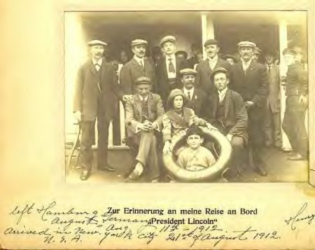 2. Henry Hingst anboard President Lincoln 1912